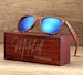 Personalized Walnut Wood Wooden Sunglasses, Engraved Unisex Sunglasses, Wooden Box, Mens Gift, Groomsmen Gift, Groomsmen Sunglasses 