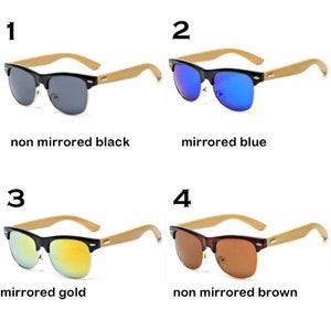 Personalized bamboo Wood Wooden Sunglasses, Engraved Unisex Sunglasses, Mens Sunglasses, Mens Gift, Groomsmen Gift, Bachelorette Sunglasses image 6