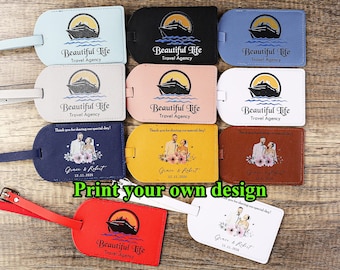 Set of 5 10 50 Custom Luggage Tags, Corporate Gifts, Personalized Bridesmaid Gifts, Bulk Wedding Favors, Bridal Shower Gifts, Giveaway Gifts