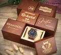 Personalized Wooden Watch Box , Engraved Wood Watch Case, Custom Groomsman Gift Box, Best Man Gift Box, Mens Gift Box, Bridesmaid Gift Box