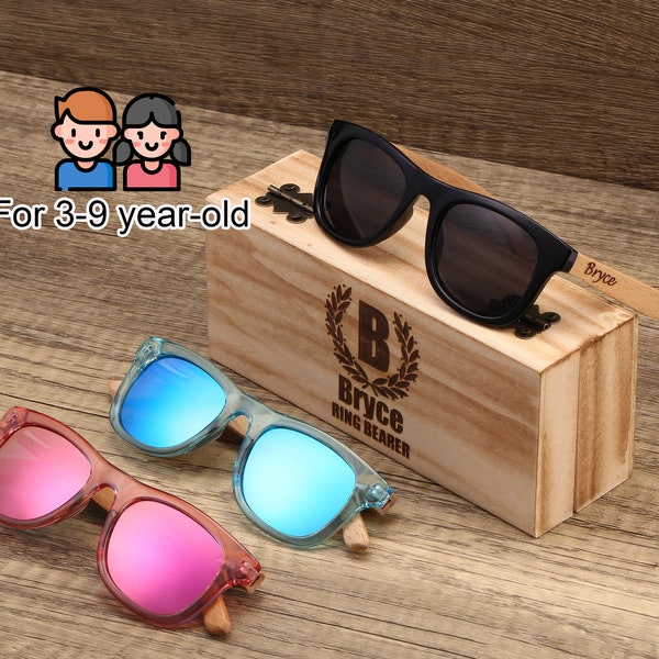 Personalized Polarized Ring Bearer Sunglasses, Kids Flower Girl Sunglasses, Junior Groomsman Gift, Page Boy Sunglasses, Ring Bearer Gift