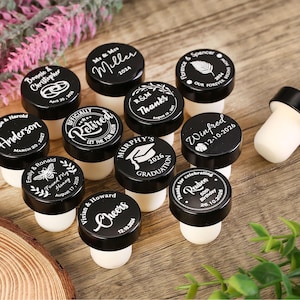 Bulk Personalized Wine Stoppers, Wedding Favors for Guests, Personalized Bridal Shower Gift, Party Favors, Business Promotional Items