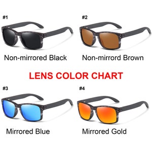 Personalized Polarized Wooden Sunglasses, Wooden Cylinder Sunglasses Box, Engraved Unisex Sunglasses, Wood Box, Mens Gift, Groomsmen Gift image 6