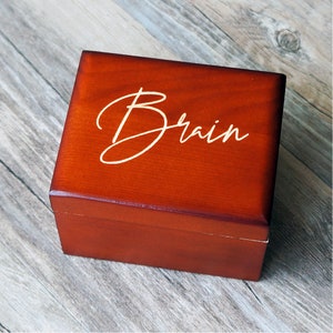 Personalized Wooden Watch Box , Engraved Wood Watch Case, Custom Groomsman Gift Box, Best Man Gift Box, Mens Gift Box, Bridesmaid Gift Box