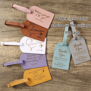 Set of 10 Bulk Personalized Wedding Favors for Guests, Custom Couple Luggage Tags, Bridal Shower Gift, Party Favors, Business Promotional image 6