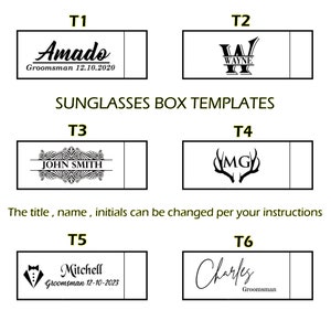 Personalized Polarized Wooden Sunglasses, Wooden Cylinder Sunglasses Box, Engraved Unisex Sunglasses, Wood Box, Mens Gift, Groomsmen Gift image 8