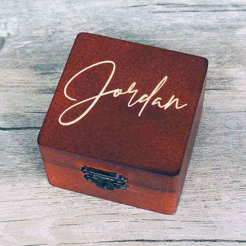 Personalized Wooden Gift Box With Lock & Key Engraved Wood Etsy