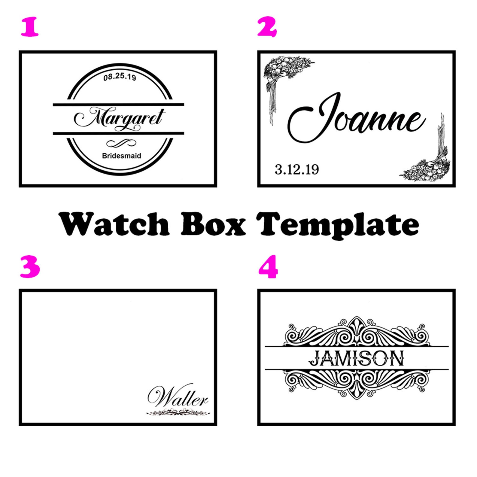 Personalized Wooden Watch Box Engraved Wood Watch Case Etsy