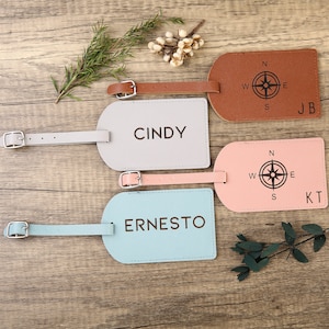 Set of 10 Bulk Personalized Wedding Favors for Guests, Custom Couple Luggage Tags, Bridal Shower Gift, Party Favors, Business Promotional image 4