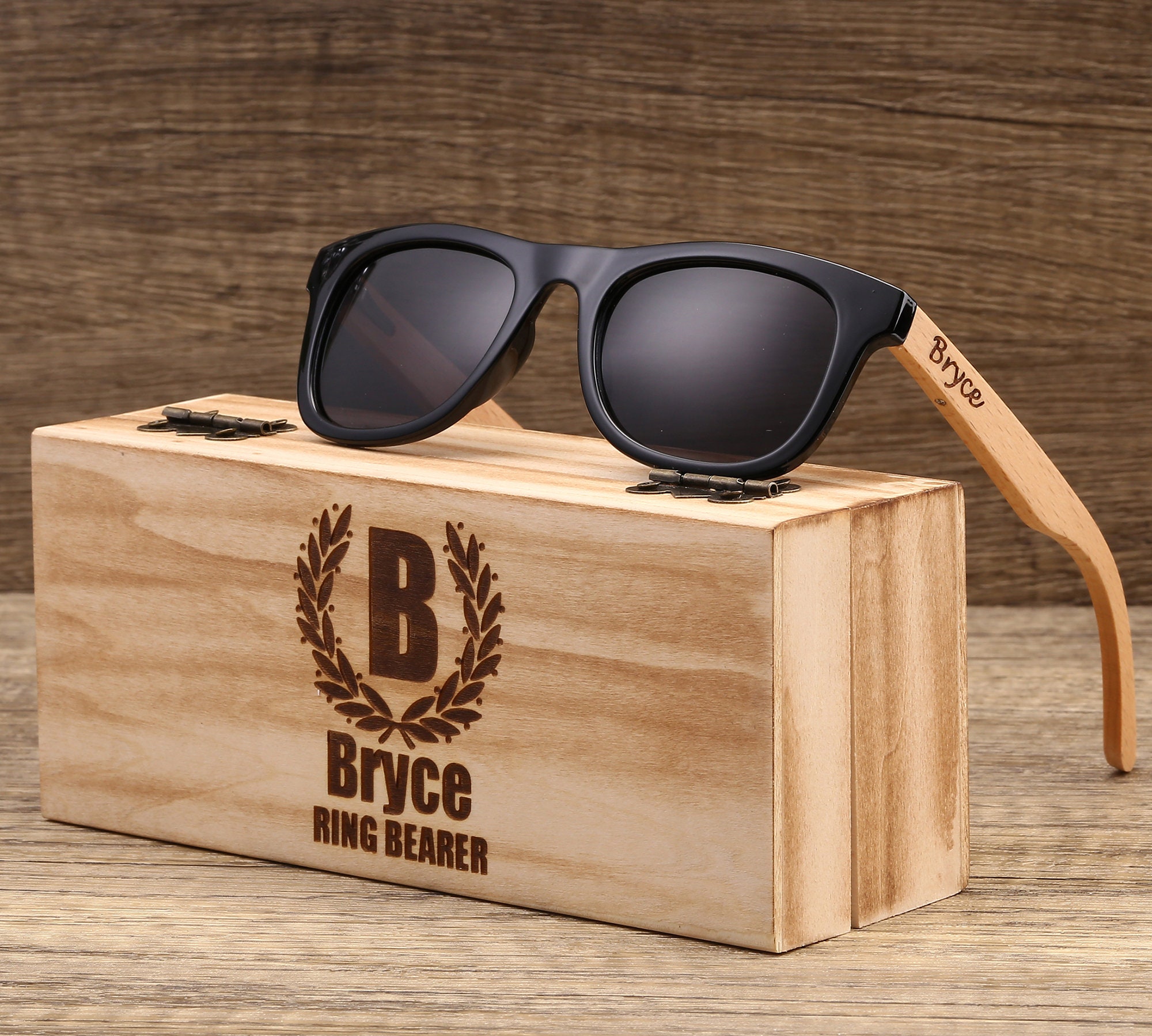 Personalized Ring Bearer Sunglasses with Badge, Kids Flower Girl Sunglasses, Junior Groomsman Gift, Page Boy Sunglasses, Ring Bearer Gift
