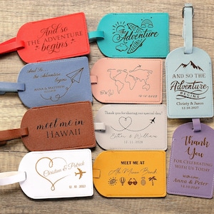Set di 10 bomboniere personalizzate all'ingrosso per gli ospiti, etichette per bagagli personalizzate per coppie, regalo per la festa nuziale, bomboniere, promozione aziendale