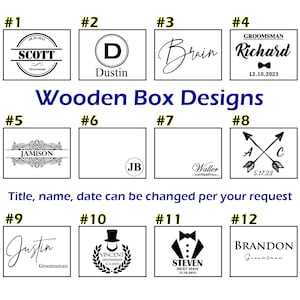 Groomsmen Watch, Personalized Walnut Wooden Date Watches, Mens Watch with Wooden Box, Groomsmen Proposal Gifts, Groomsman Gift, Mens Gift image 8