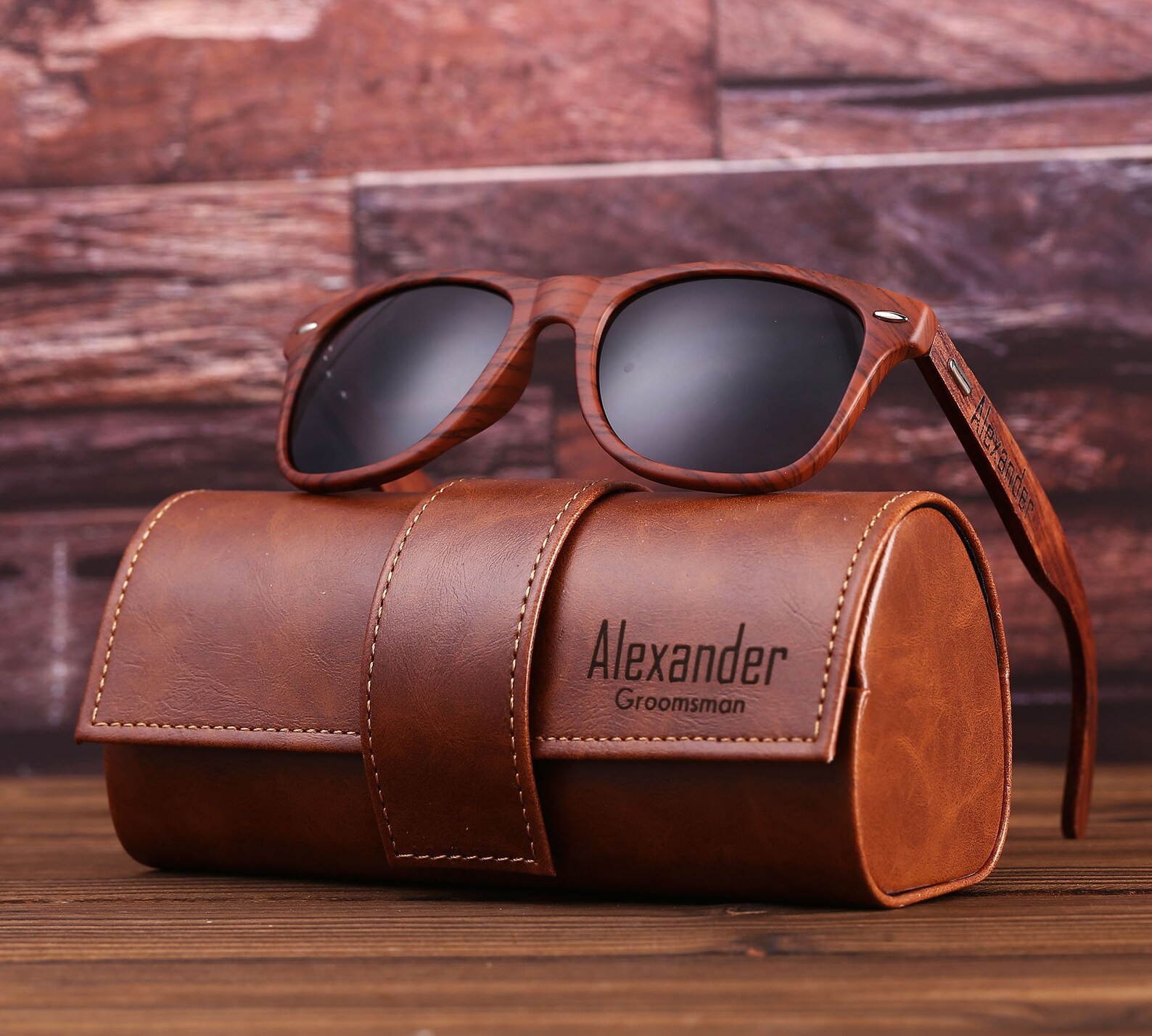 7. Personalized Wooden Sunglasses