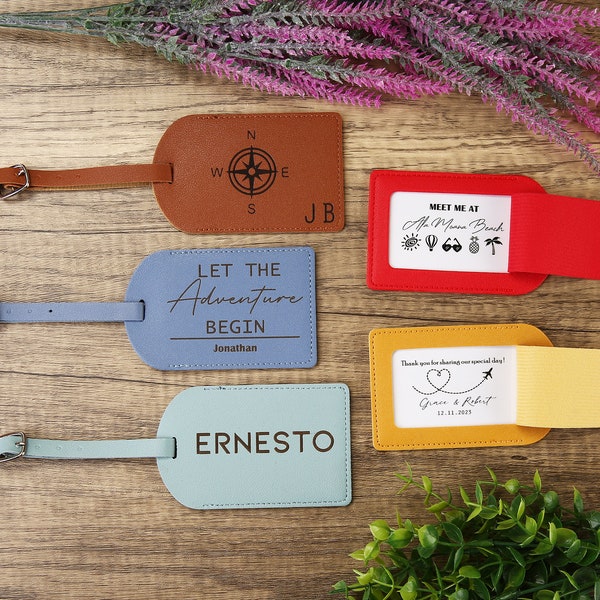 Set of 50 Bulk Wedding Favors for Guests, Personalized Couple Luggage Tags, Bridal Shower Gift, Party Favors, Business Promotional Items