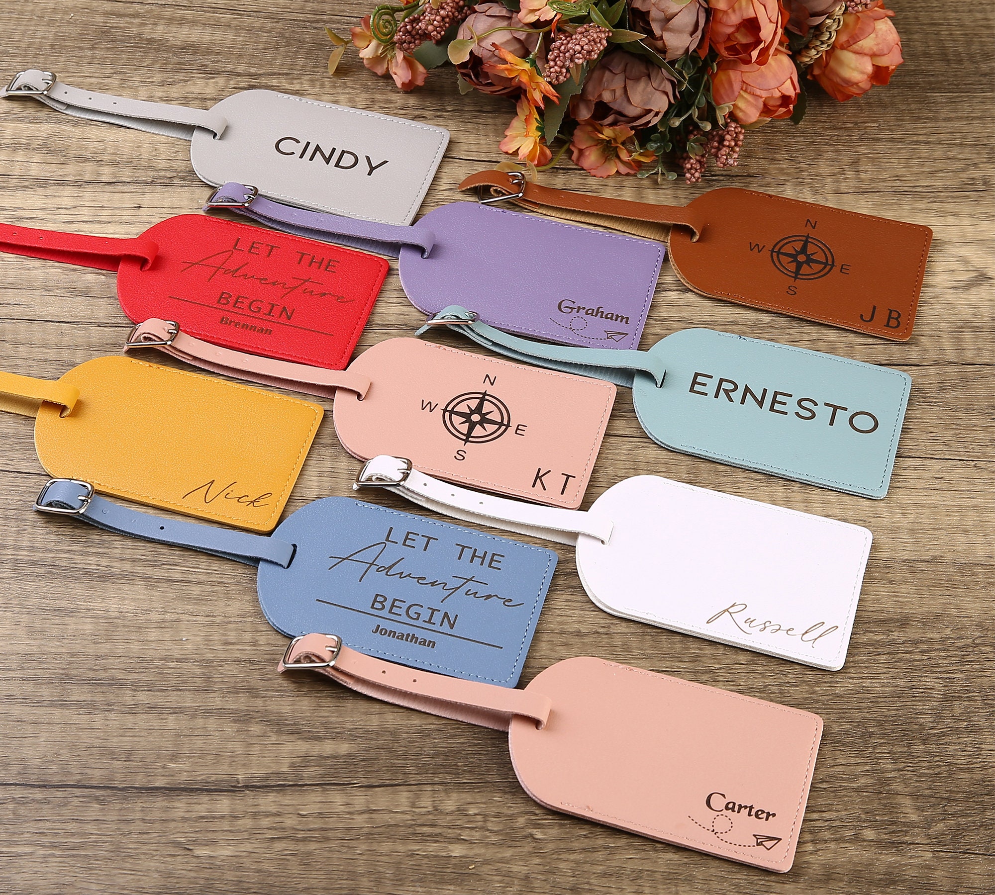 Elegant Luggage Tag Personalized Custom Name Tags for Bags Backpacks Simple  Wedding Bridal Groom Gift Travel Baby Company Business Tag -  Denmark