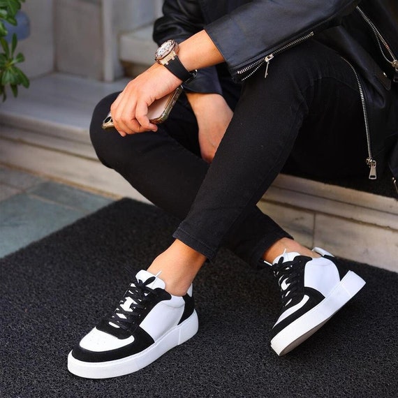 Buy Mens leather sneakers Piazza Black Online at Online at Tresmode