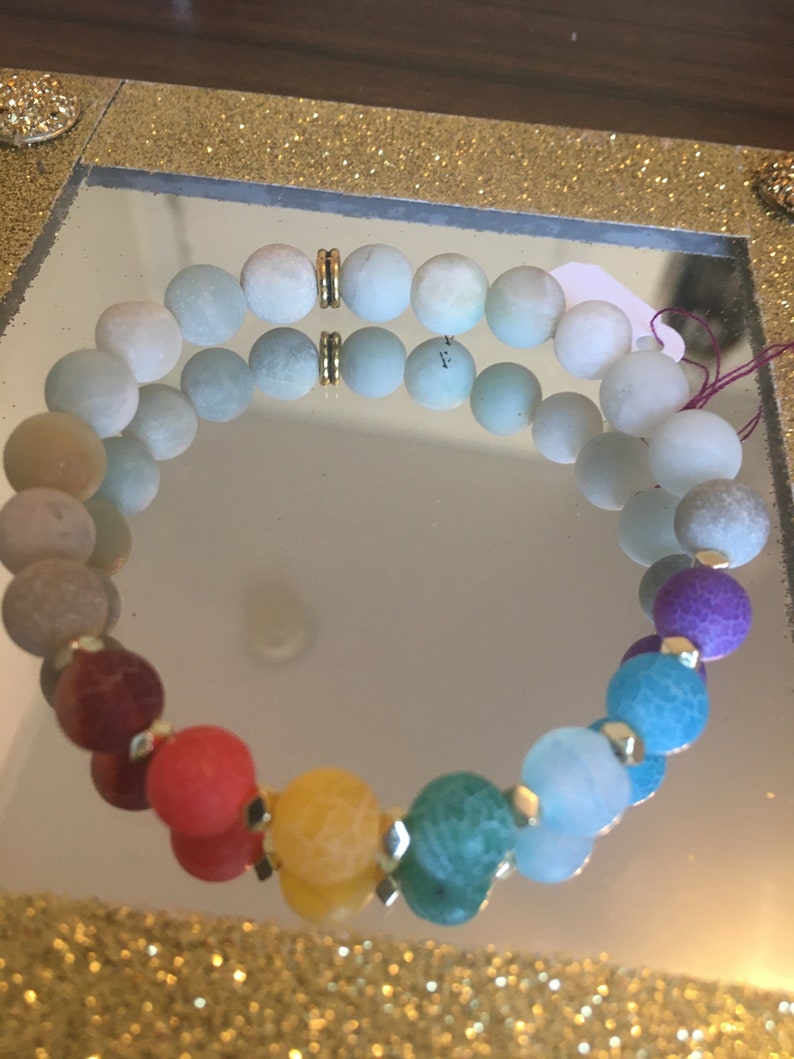 Handmade Beautiful Seven Chakras Beaded Bracelet