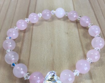 Handmade Beautiful Beaded Rose Quartz Bracelets/ Love Bracelets/ Amethyst Bracelets/ Crystals Bracelets