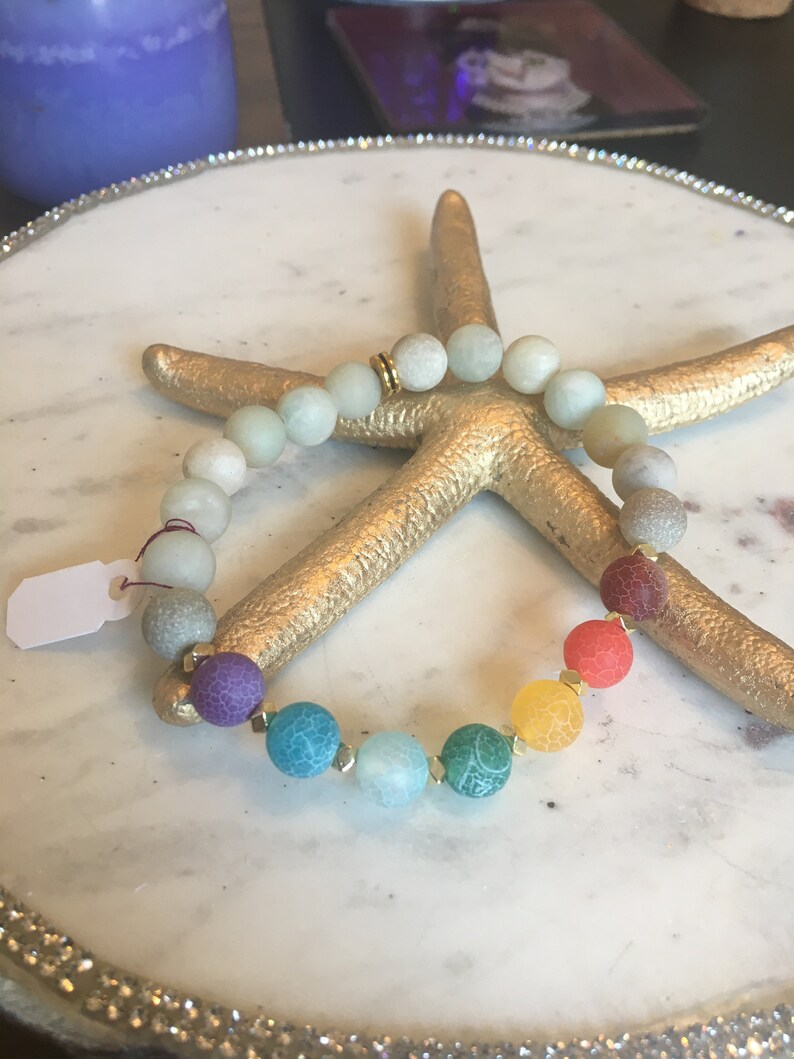 Handmade Beautiful Seven Chakras Beaded Bracelet