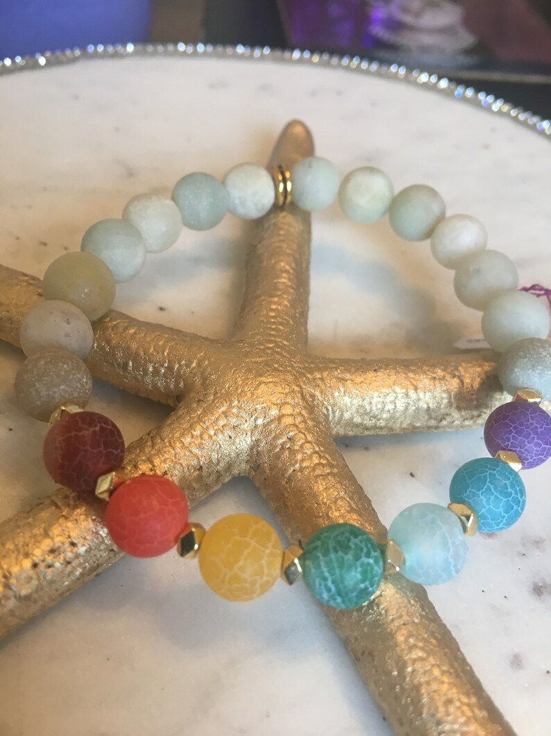 Handmade Beautiful Seven Chakras Beaded Bracelet