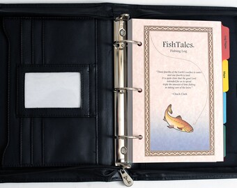 FishTales Pink Logo Fishing Log Book - A Lady Anglers Fishing Journal - Your Favorite Fishing Diary - "Catch a Memory You'll Love to Share"