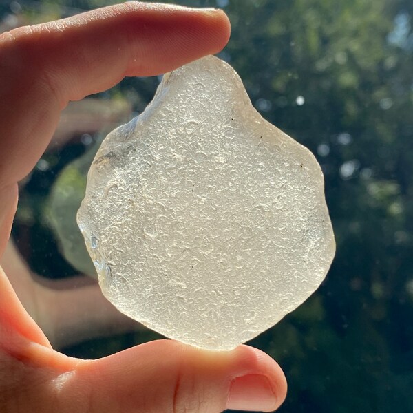 Clear seaworn big chunk Seaglass chunk seaglass. Genuine seaham seaglass frosted seaglass