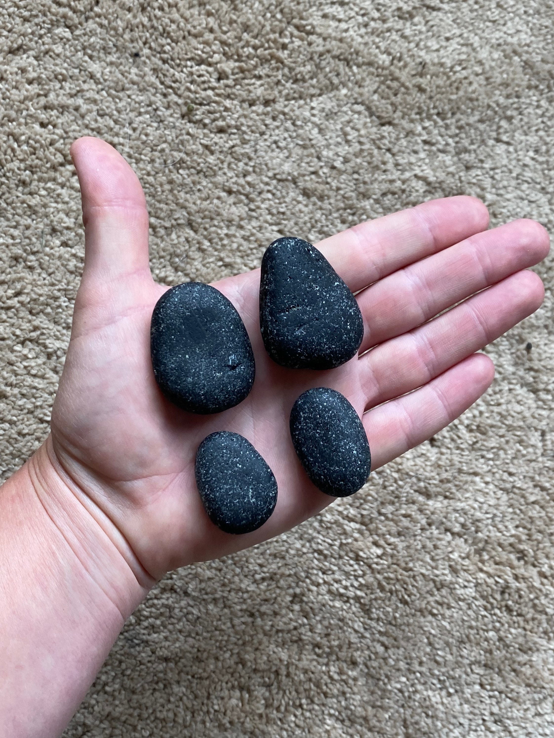 4 large black Pirate glass pieces chunky seaglass pieces. Etsy