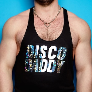 Disco Daddy, sparkle on black - Tank