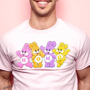 HOMO Bunnies - light pink tshirt