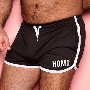 Korte HOMO-short - zwart/wit