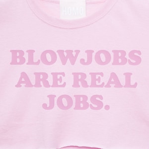 Real jobs Crop Top - Pink on Pink