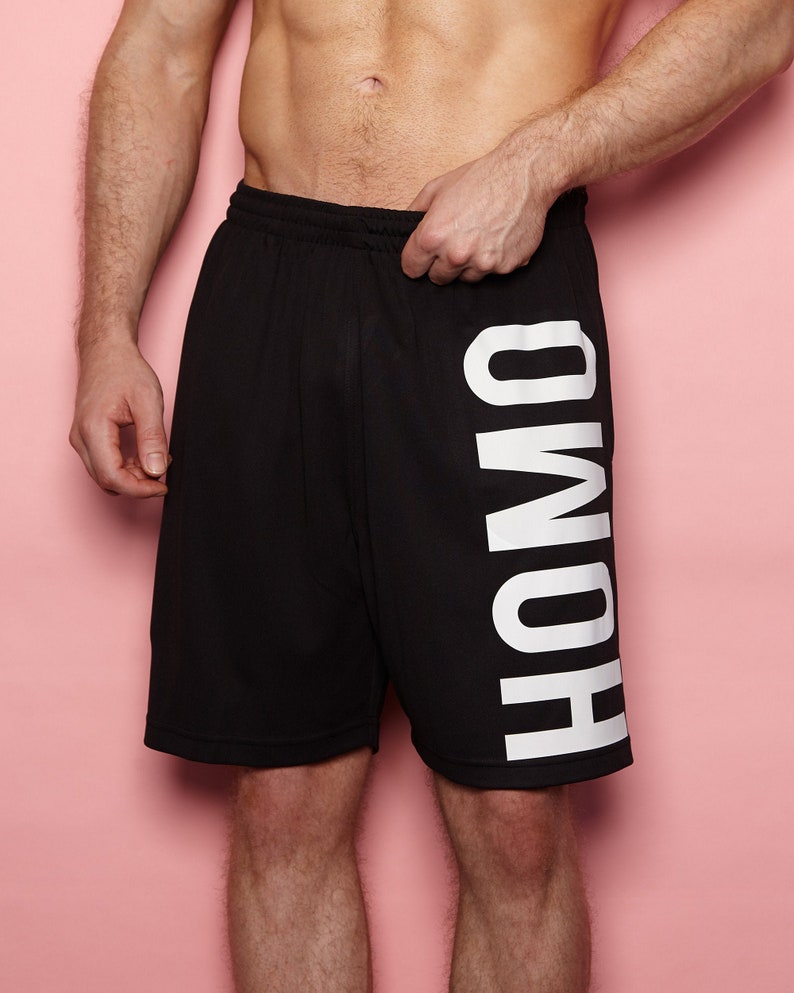 Large HOMO Logo At the price Shorts Black White discount -