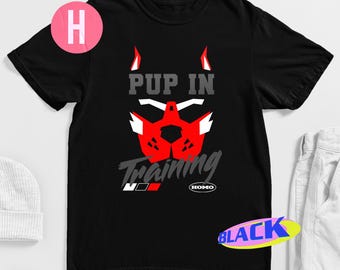 Pup in training (red), puppy play tee, Pup culture shirt