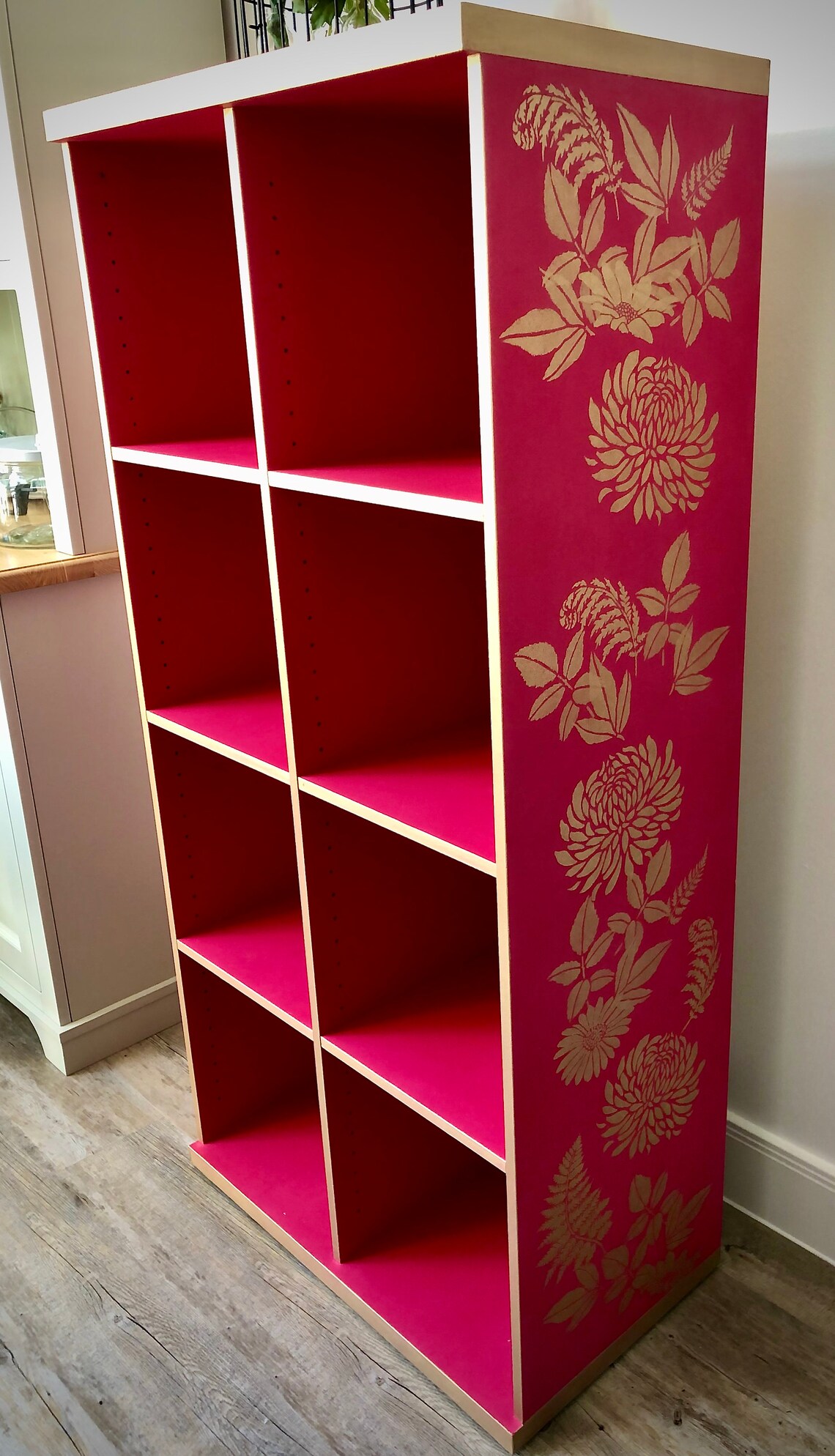 Pink Painted Display Shelf, Pink Bookshelf Etsy UK