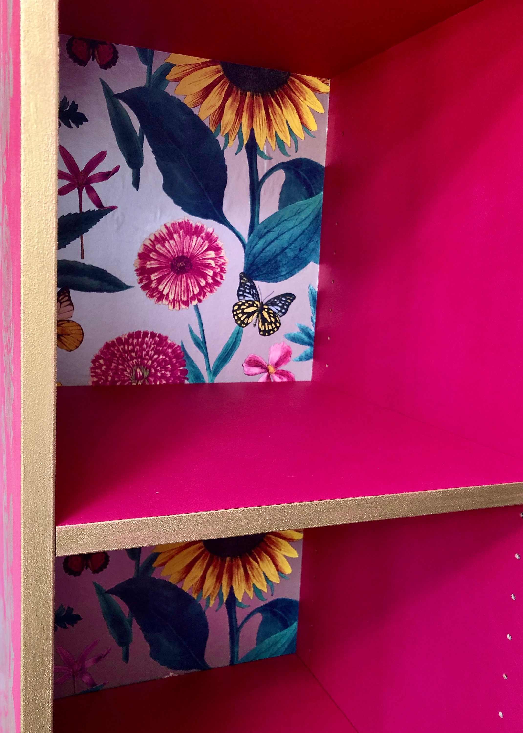 Pink Painted Display Shelf, Pink Bookshelf Etsy UK