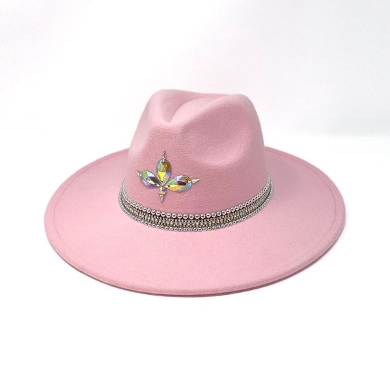 Baby Pink Fedora hat The Sally - Baby Pink Fedora Hat | Hurricane main image 3