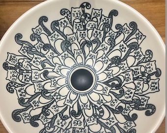 Ceramic sink/ bathroom sink/ vanity/ hand painted/ handmade USA stock !!!
