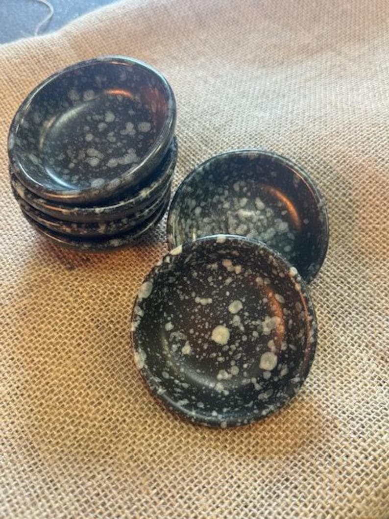 Ceramic Ramekin Set - 6 Pc - Pottery Sauce Cup - ceramic - Condiment Dipping