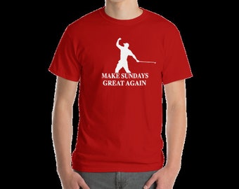 Camiseta de Tiger Woods: ¡Haz que los domingos vuelvan a ser geniales! Camiseta de golf de algodón.