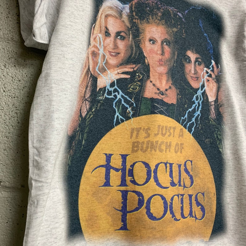 Vintage Just a Bunch of Hocus Pocus Shirt Halloween shirt hocus pocus t shirt Unisex Heather ash gray image 3