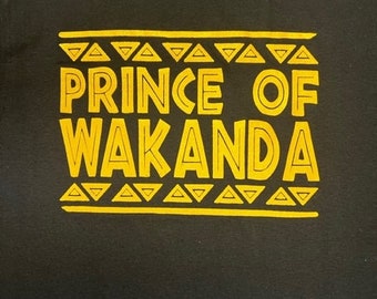 Camiseta negra Prince of Wakanda Men Women Youth