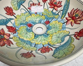 Ceramic sink/ bathroom sink/ vanity/ hand painted/ handmade USA stock !!!