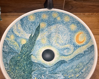 Ceramic sink/ bathroom sink/ vanity/ hand painted/ handmade USA stock !!!