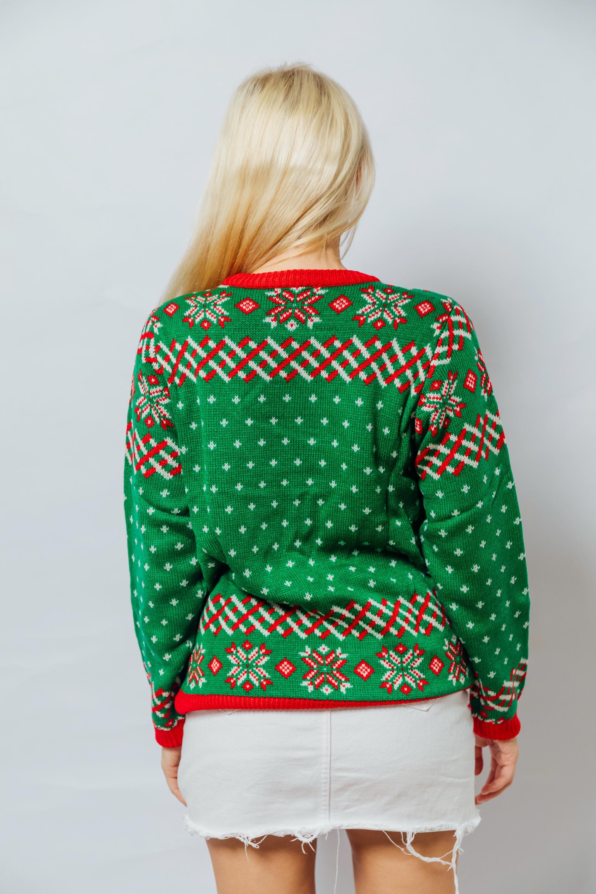 Maglione brutto natalizio con renna divertente