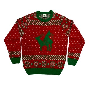 Reindeer Funny Ugly Christmas Sweater Red