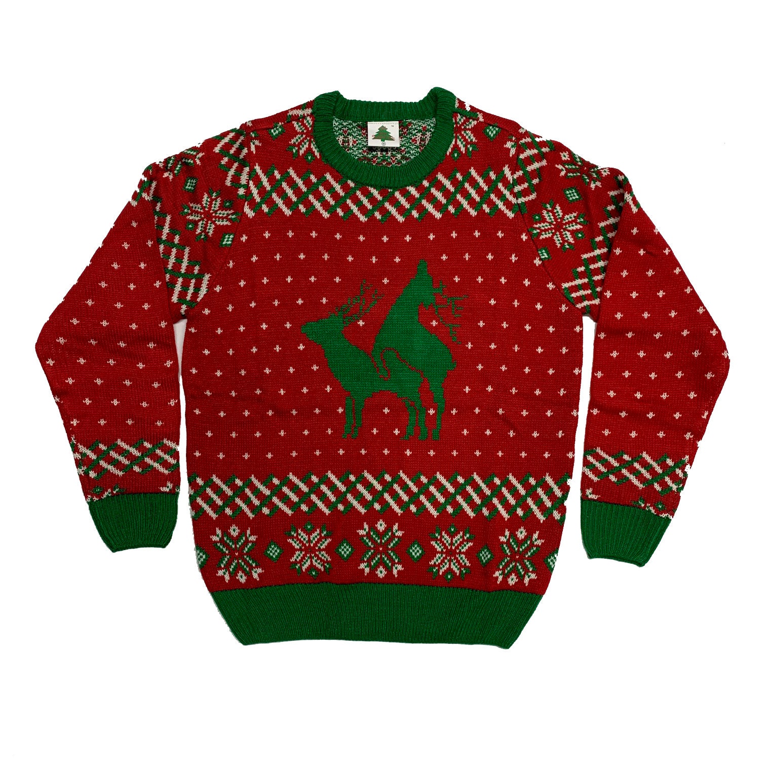 Christmas Ugly Sweater Funny Humping Reindeer Men/ Women Sweater L