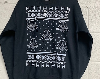 Star Wars darth vader Christmas Sweatshirt Black