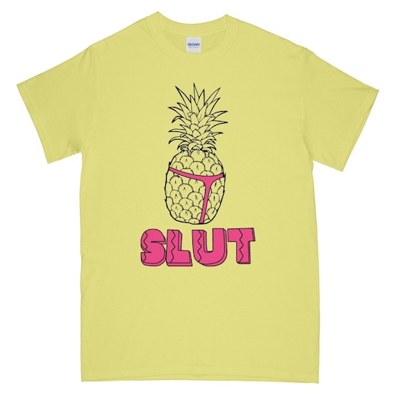 Pineapple Slut Funny Yellow T Shirt For Men, Women Pineapple Slut Funny Yellow T Shirt For Men, Women