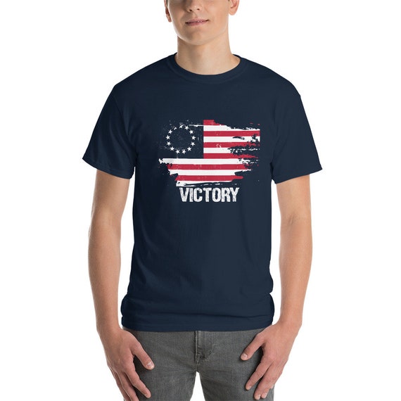 Betsy Ross Flag Shirt American Flag Distressed Victory T-Shirt Betsy Ross Flag Shirt American Flag Distressed Victory T-Shirt