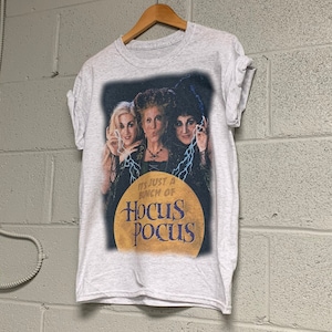 Vintage Just a Bunch of Hocus Pocus Shirt Halloween shirt hocus pocus t shirt Unisex Heather ash gray image 6